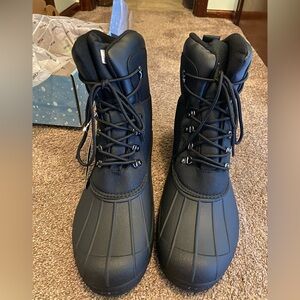 Black ADTEC Men's Nylon Winter Snow Boots NWT